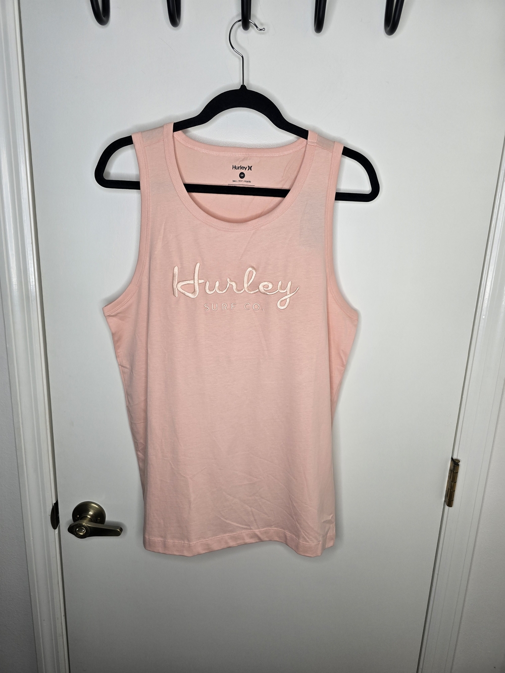 Hurley Pink Embroidered Script Tank Top